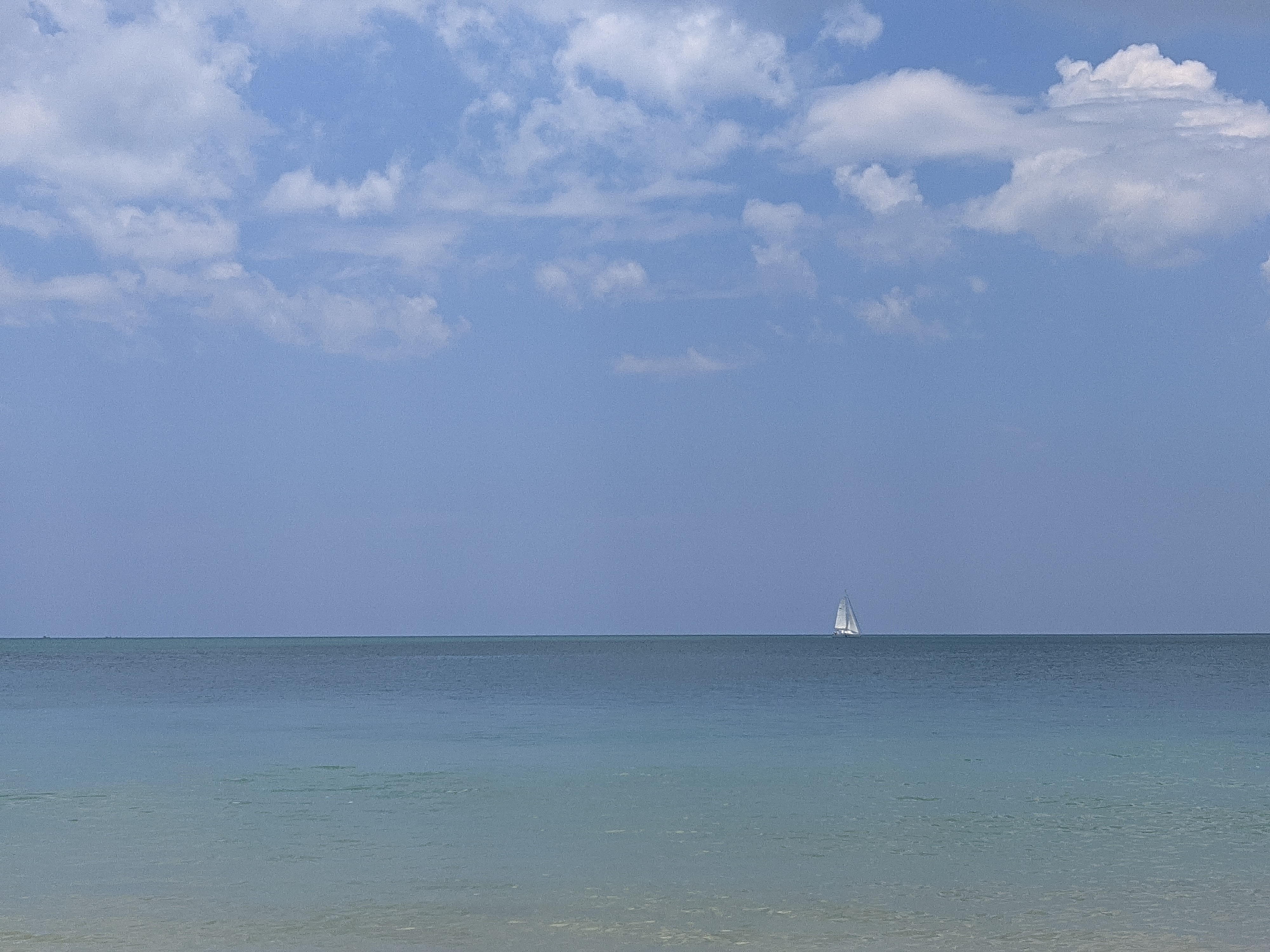 Ein Segelboot auf dem Meer