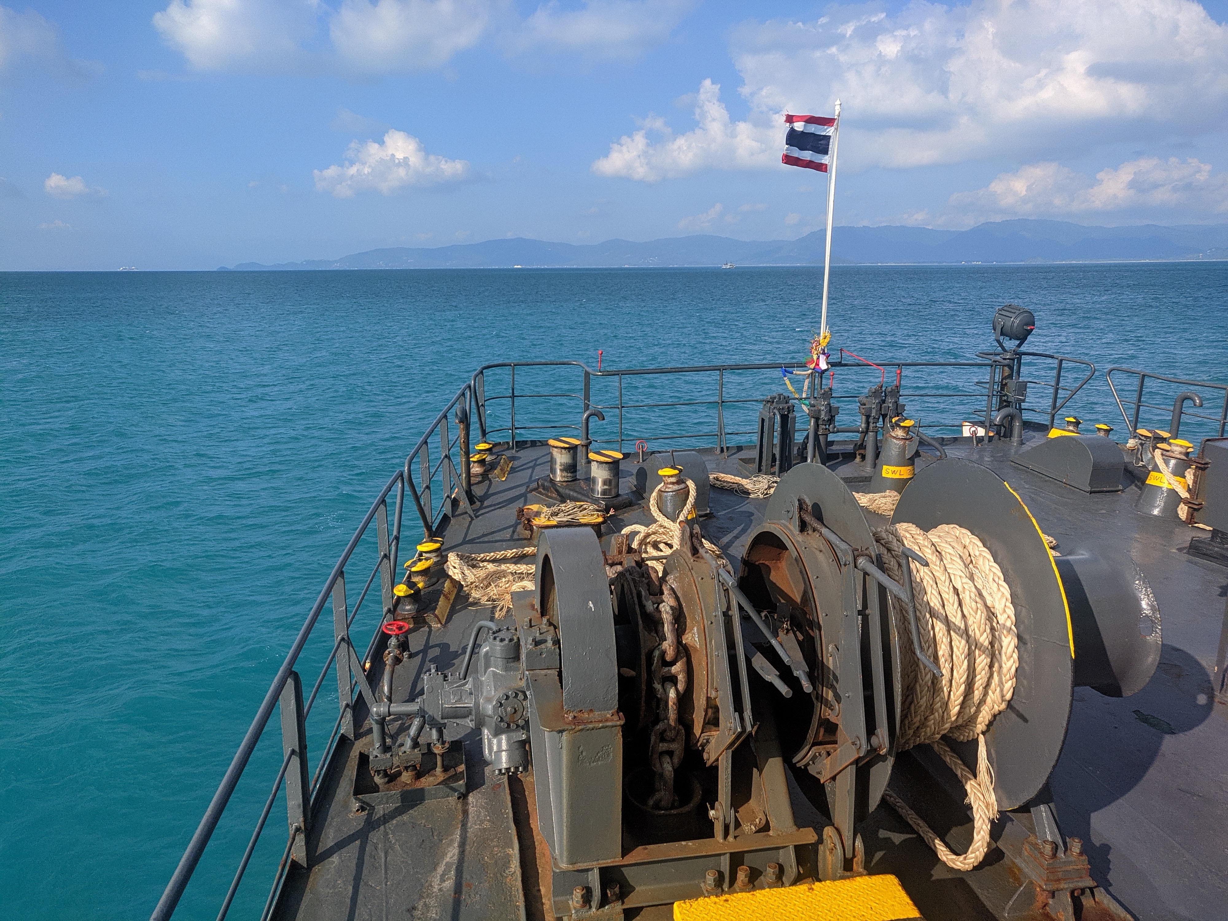 Blick von der Fähre nach Samui